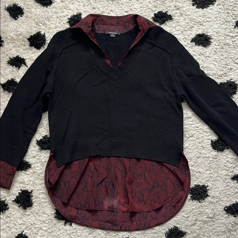 Acrobat size xs Black and Red Women'stwofer Top